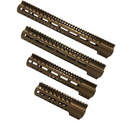 AR-15 M-LOK Super Slim Free Float Handguard - Cerakote Burnt Bronze (OPTIONS AVAILABLE)